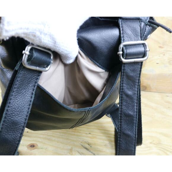 American Leather Co Backpack Black Leather Liberty Bag - Picture 4 of 12